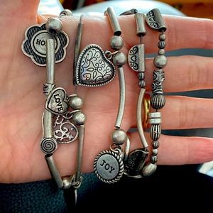 LiaSophia Menagerie Stretch Bracelet (1C050) Matte Silver original package used